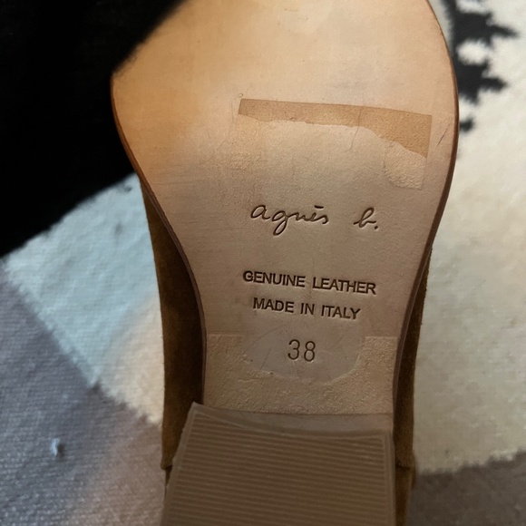 Agnes B Western Ankle Boots Brown Suede Size 38 NWB - Picture 2 of 7